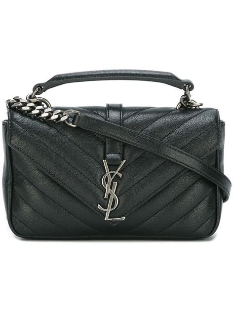 borsa yves saint laurent mini college|Saint Laurent College Mini YSL Quilted Crossbody Bag.